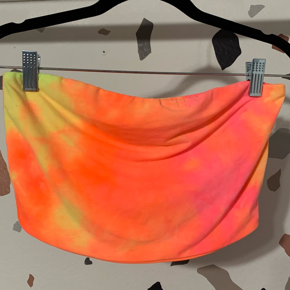 2/$10 Basics - Neon tie dye crop top